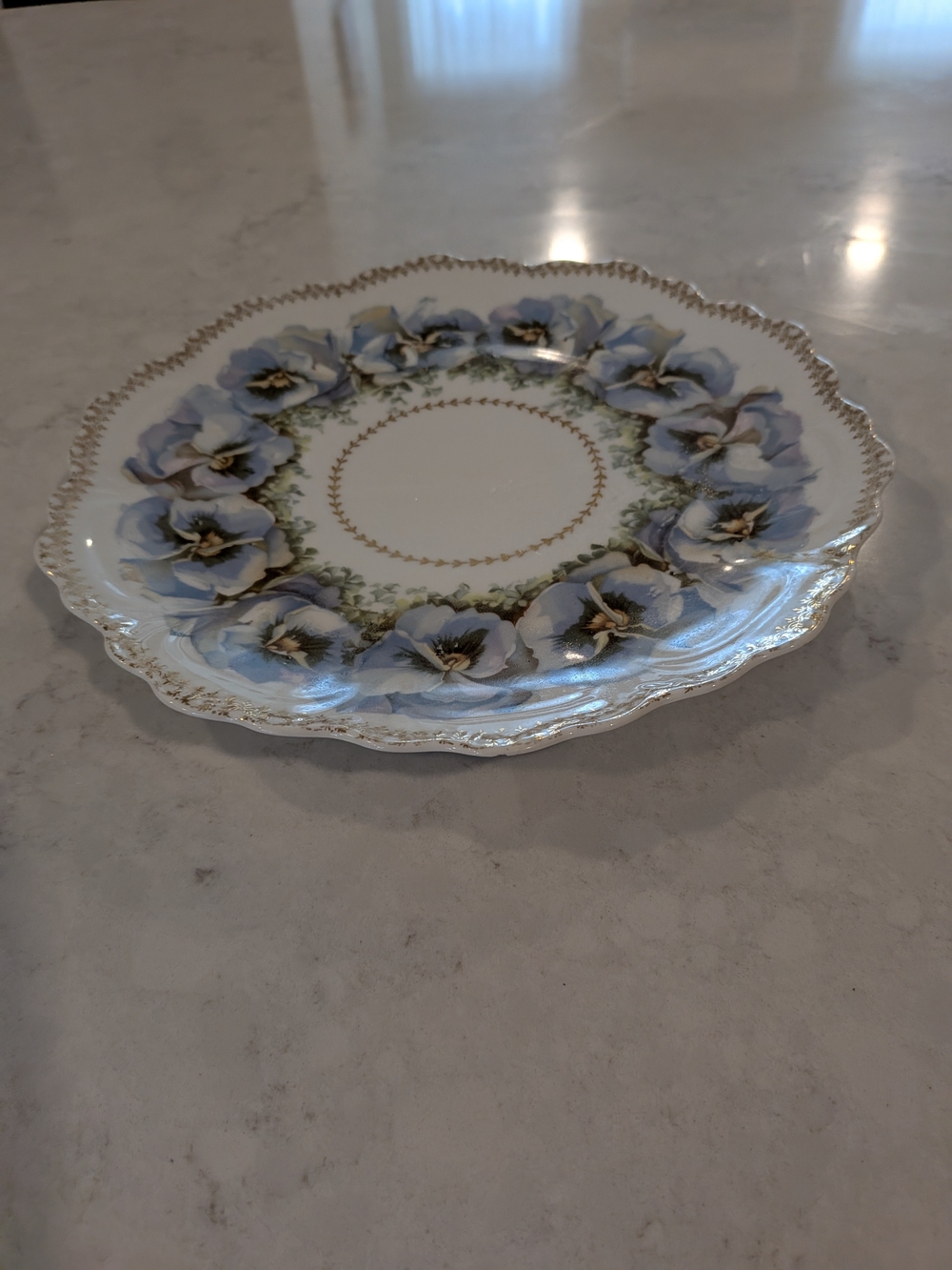 Antique Betwin 1880-1918s Porcelain Serving Plate  Mark From Zeh, Scherzer &Co.